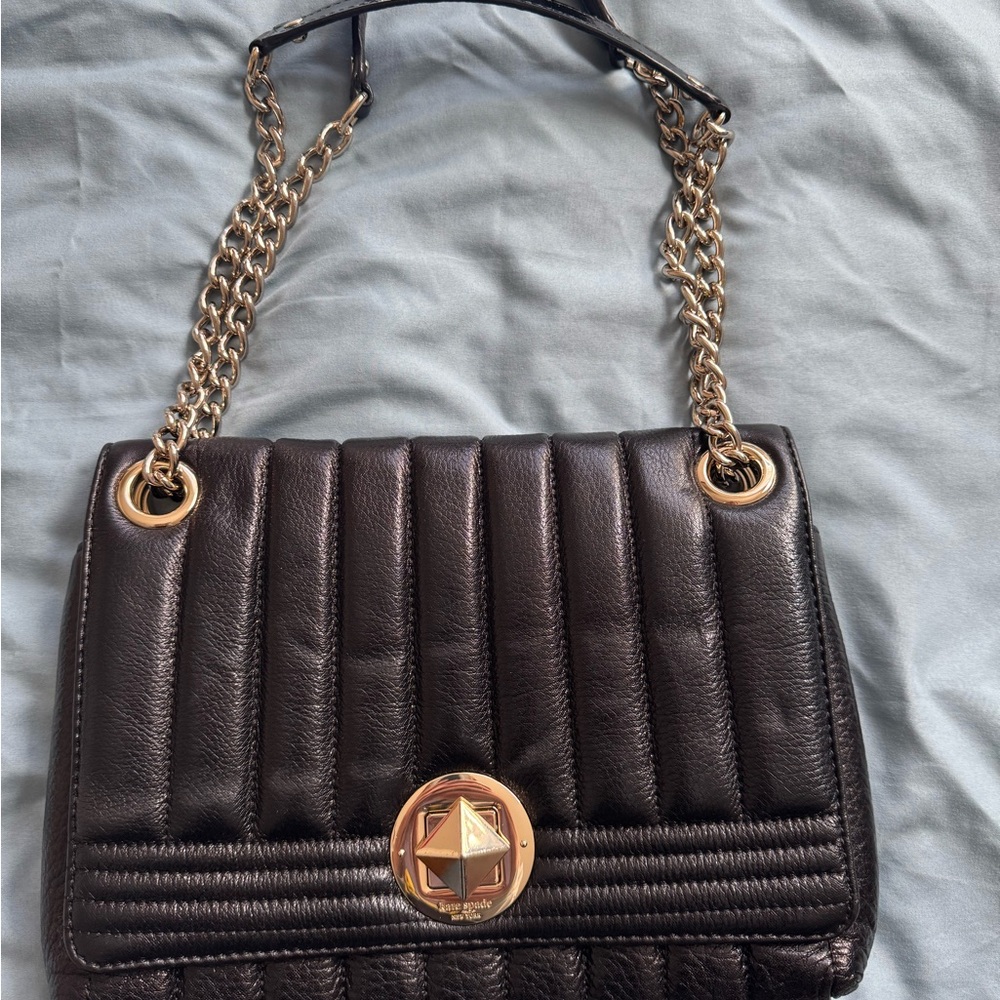 Kate Spade Quilted Spin Buckle Bag with Adjustable Straps